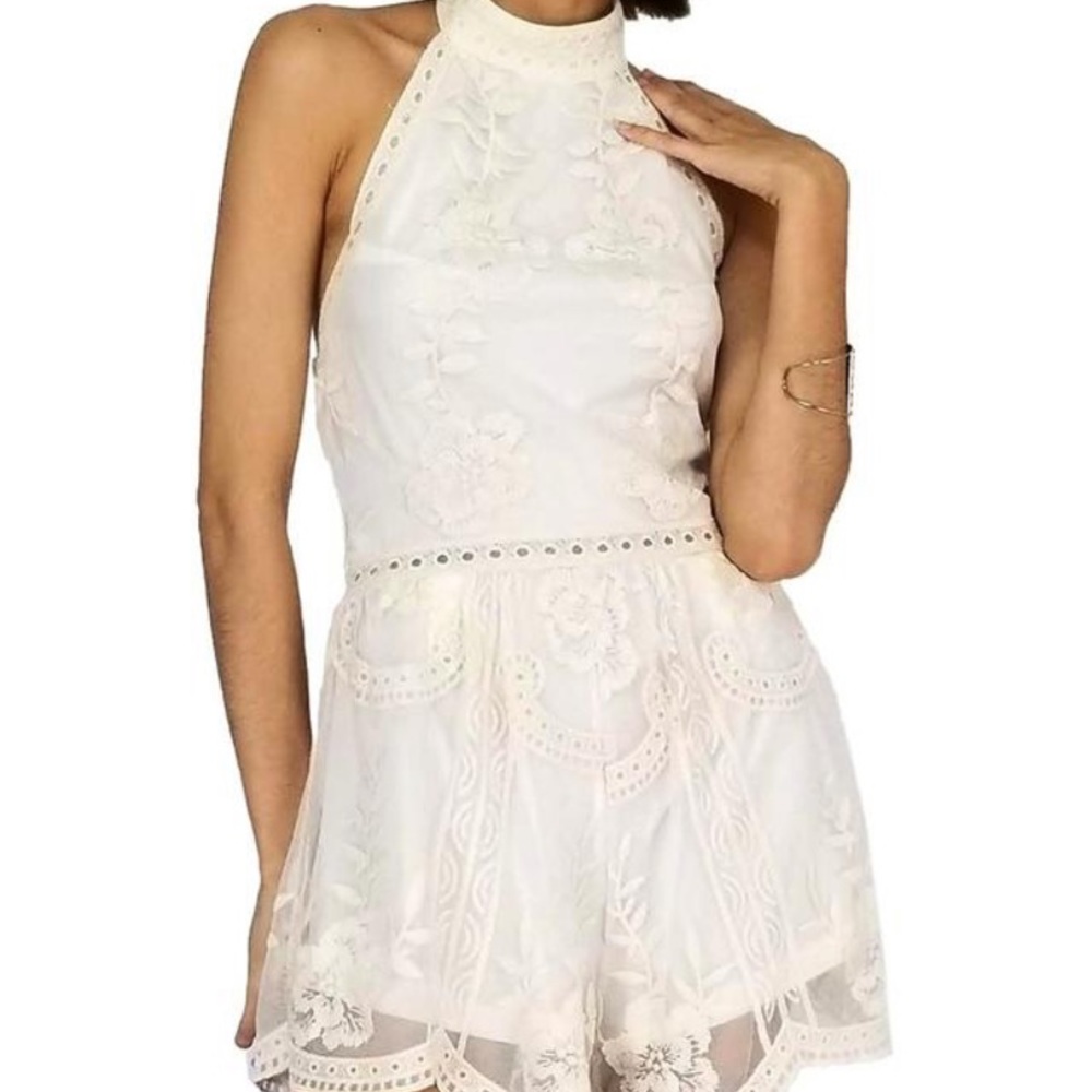 She + Sky laced Romper